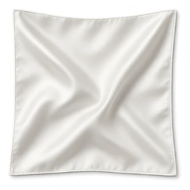 a white silk square, crisp edges, luxurious sheen, on a transparent background sticker