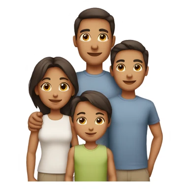 Family of 5 with three kids 2 male, 1 female sticker