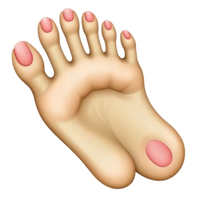 Footprint with a pentagon shaped big toe sticker