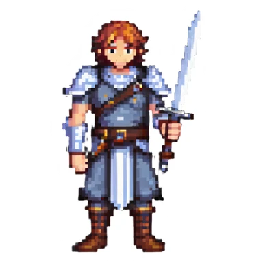 man with broadsword sticker