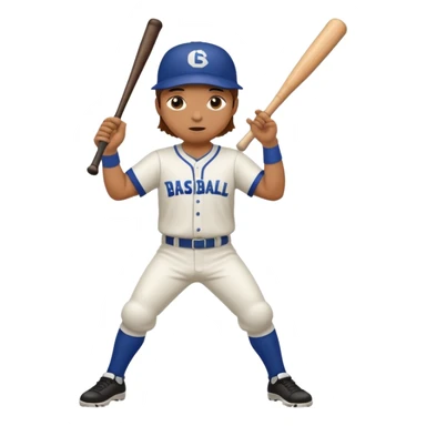 baseball player batting full body sticker