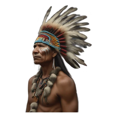 Aboriginal shaman against the backdrop of a thunderstorm sticker