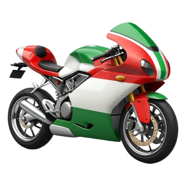 motorbike with italian flag sticker