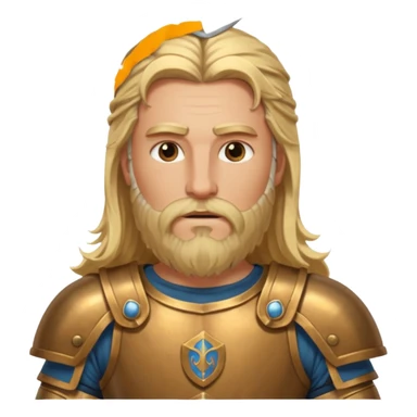 ancient greek warrior with long blonde hair and beard sticker