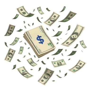 Cash fly away sticker