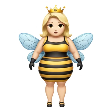 full body Plus size blonde lesbian queen bee sticker