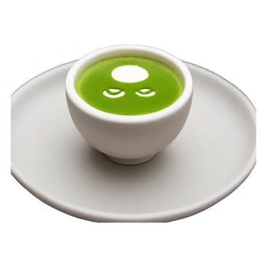 matcha in a handmade cup sticker