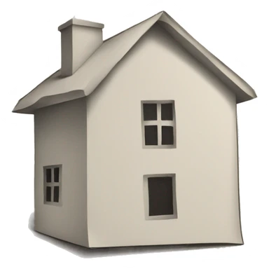 a sheet of paper with a drawing of a house sticker