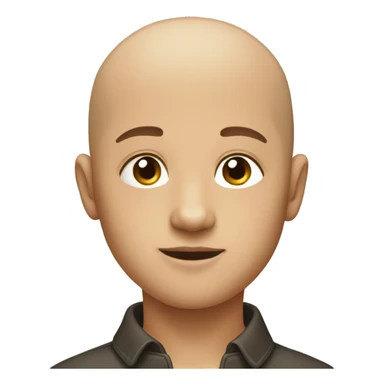 Bald head boy sticker