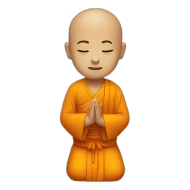 A praying Buddhist monk sticker
