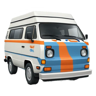 1985 Vanagon Camper, Gulf oil livery, blue and orange  sticker