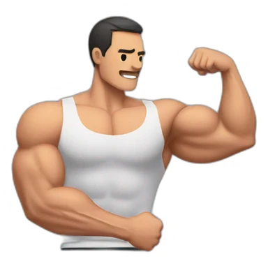 muscle imbalance in the arms with one arm smaller than the other sticker