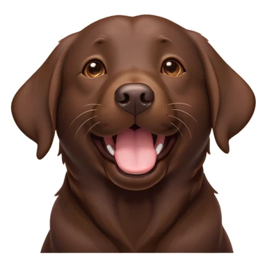 Cinematic Cute Yawning Chocolate Labrador Portrait Emoji, Head tilted slightly with a dramatic, wide-open yawn, showcasing a smooth chocolate Fur with a velvety texture, floppy ears slightly drooping, round brown eyes barely open in drowsy contentment, Simplified yet irresistibly adorable features, highly detailed, glowing with a soft, cozy glow, high shine, relaxed yet expressive, stylized with a touch of whimsy, bright and endearing, soft glowing outline, capturing the essence of a sleepy yet affectionate companion, so drowsy it feels like it could stretch out of the screen and curl up for a nap! sticker