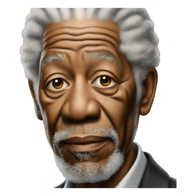 Morgan Freeman looks down sadly sticker