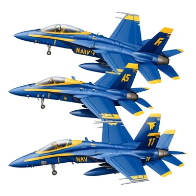 four US Navy Blue Angels f/a-18s performing diamond formation maneuver sticker