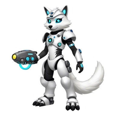 Anthro Protogen-furry-fursona, full body sticker