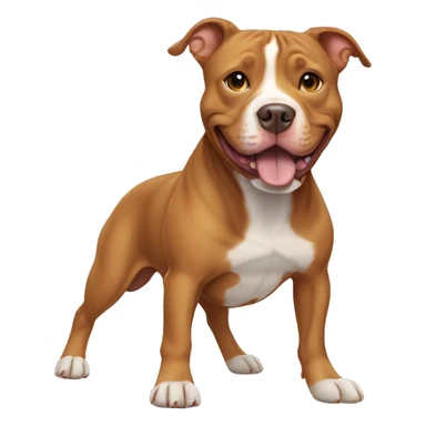 caramel-colored pitbull dog  sticker