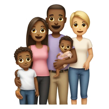family with baby sticker