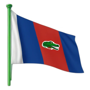 Flag lacoste logo sticker