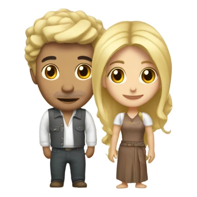 Chico moreno y chica rubia sticker