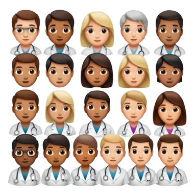 doctors in different styles and forms sticker