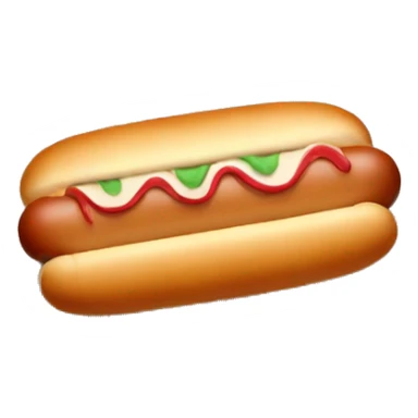 A cake in the shape of a hot dog  sticker