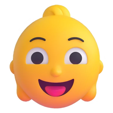 3D emoji style face of Blakeleigh with friendly expression sticker