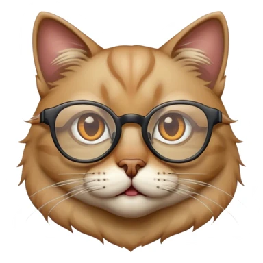 Freaky cat wearing glasses  sticker