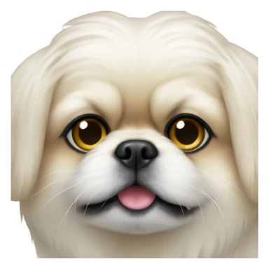 White Pekingese sticker