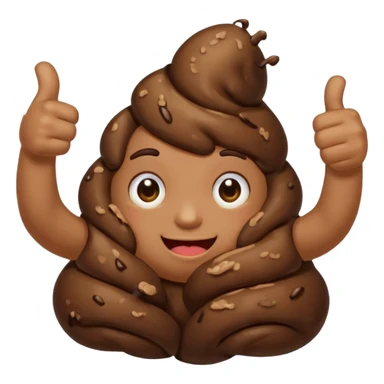 Poop thumbs up sticker