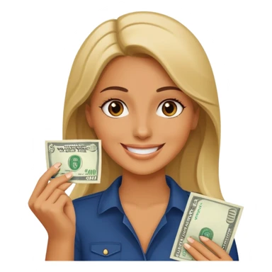Woman On A dolar sticker