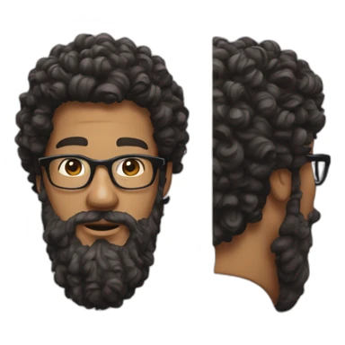 Big-man-glasses-curly-hair-beard sticker
