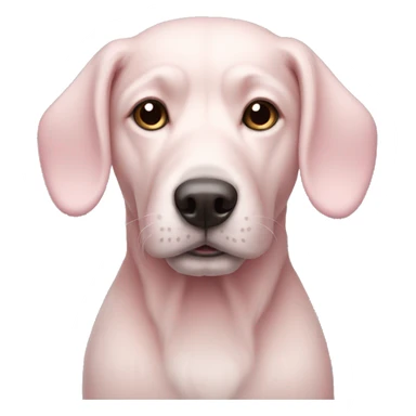 Pale pink dog sticker