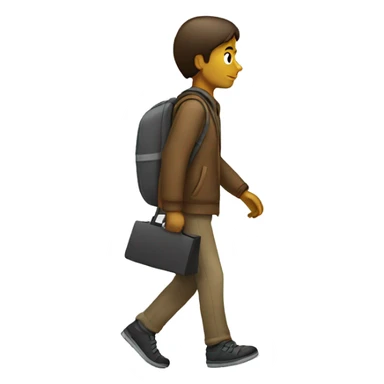 Person walking alone sticker