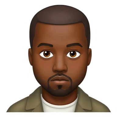 face of Kanye West sticker