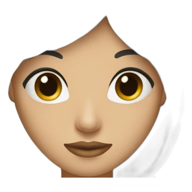 woman-with-long-black-hair-and-straight-bangs sticker