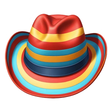 striped cowboy hat sticker