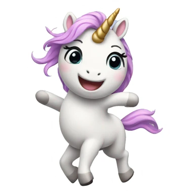 cute little unicorn dancing sticker