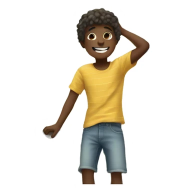 boys enjoying a sunny day sticker