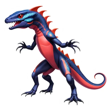 Shiny Exotic Colorful epic Salandit-Genesect-Miraidon-Koraidon-Fakémon-hybrid-creature (full body)  sticker