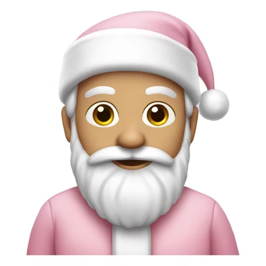 Pastel pink Santa  sticker