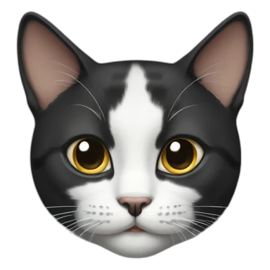 white-and-black-forehead-cat sticker