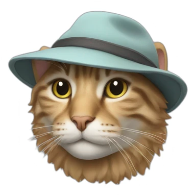 cat with a hat north face sticker