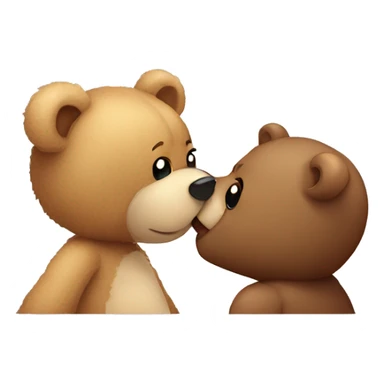 teddy bear kissing another teddy bear sticker