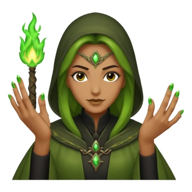 world of warcraft warlock hand with green fire checking nails like a pedicure was just done  sticker