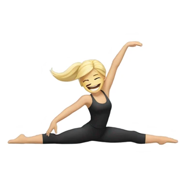 Blonde woman doing splits  sticker
