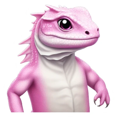 Pink Sparkly Princess white skin lizard sticker