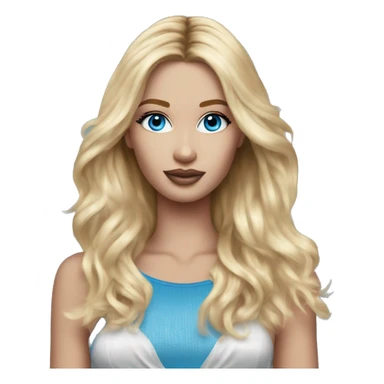Realistic victoria secret model blonde blue eyes  sticker