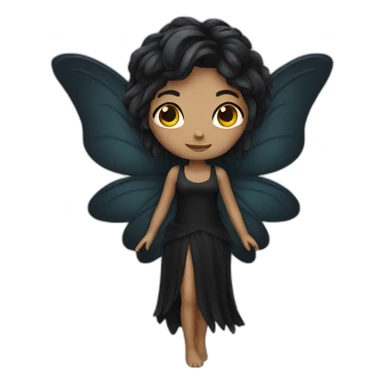 fairy in black clothes sticker