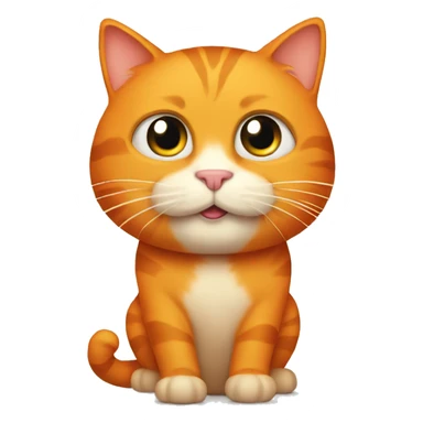 Big orange cat with kitty sticker